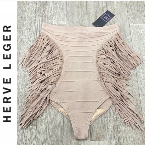 Herve Leger Other - NWT Herve Leger Strapless Fringe Swimsuit